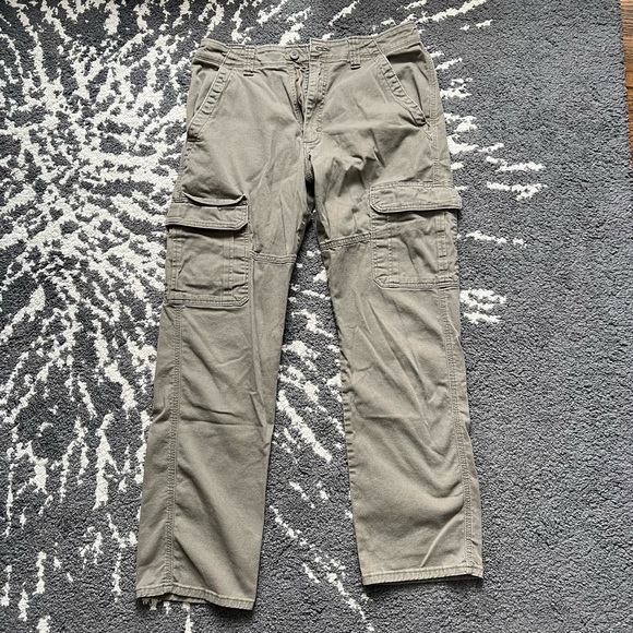 Grey Wrangler Cargo Pants - Picture 1 of 2